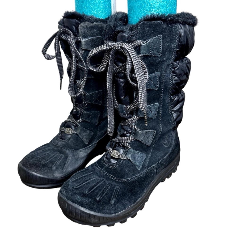 Timberland Women's EarthKeepers Mt Holly Winter Snow Duck Boots Black Suede 8.5 - Picture 14 of 15